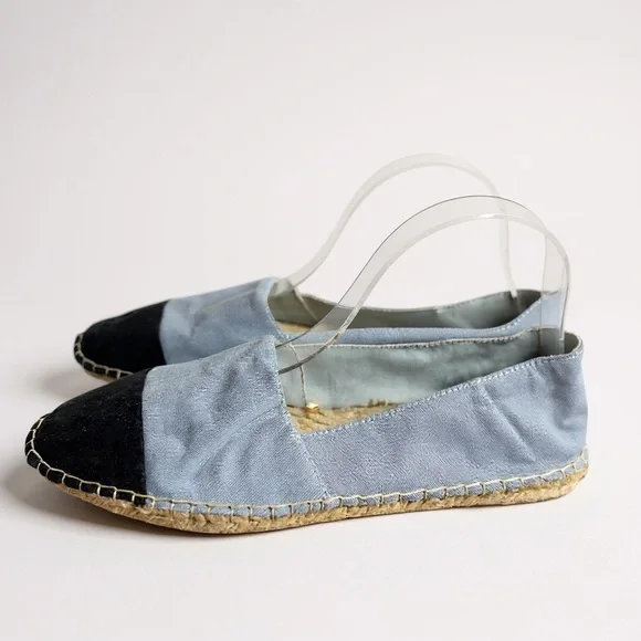 Zara Espadrille Flats Denim - Picture 1 of 9